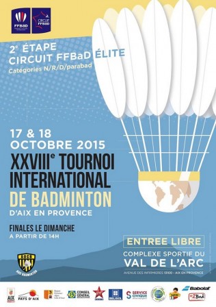Tournoi international de Badminton 2015 Aix-en-Provence