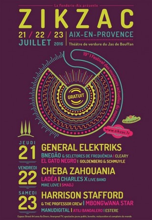 Festival Zik Zac 2016 Aix-en-Provence