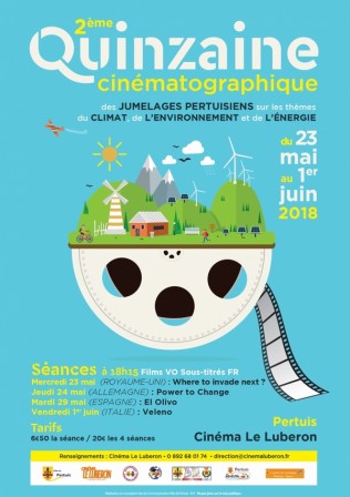 Quinzaine cinématographique des jumelages pertuisiens 2018 Pertuis