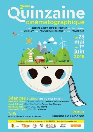 Quinzaine cinématographique des jumelages pertuisiens 2018 Pertuis